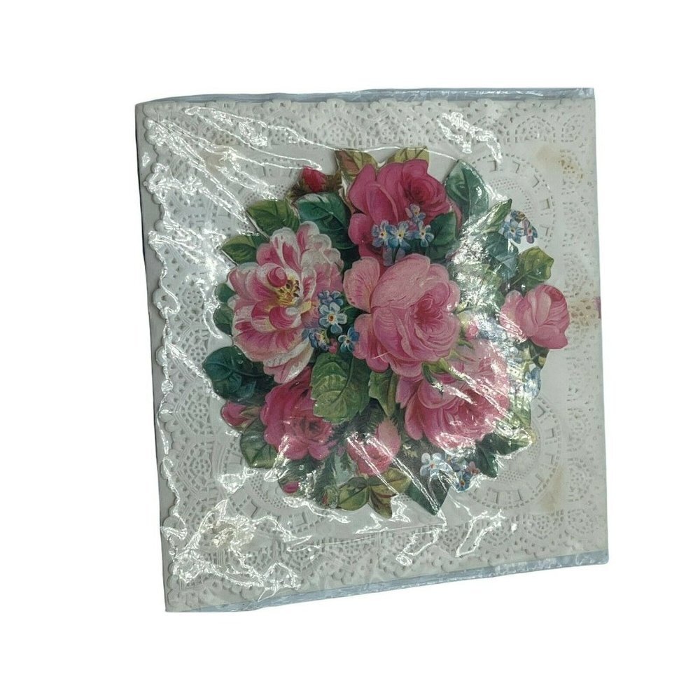 Vintage Valentine Day Card Winslow Papers Co. Floral Unopened Discolored Age